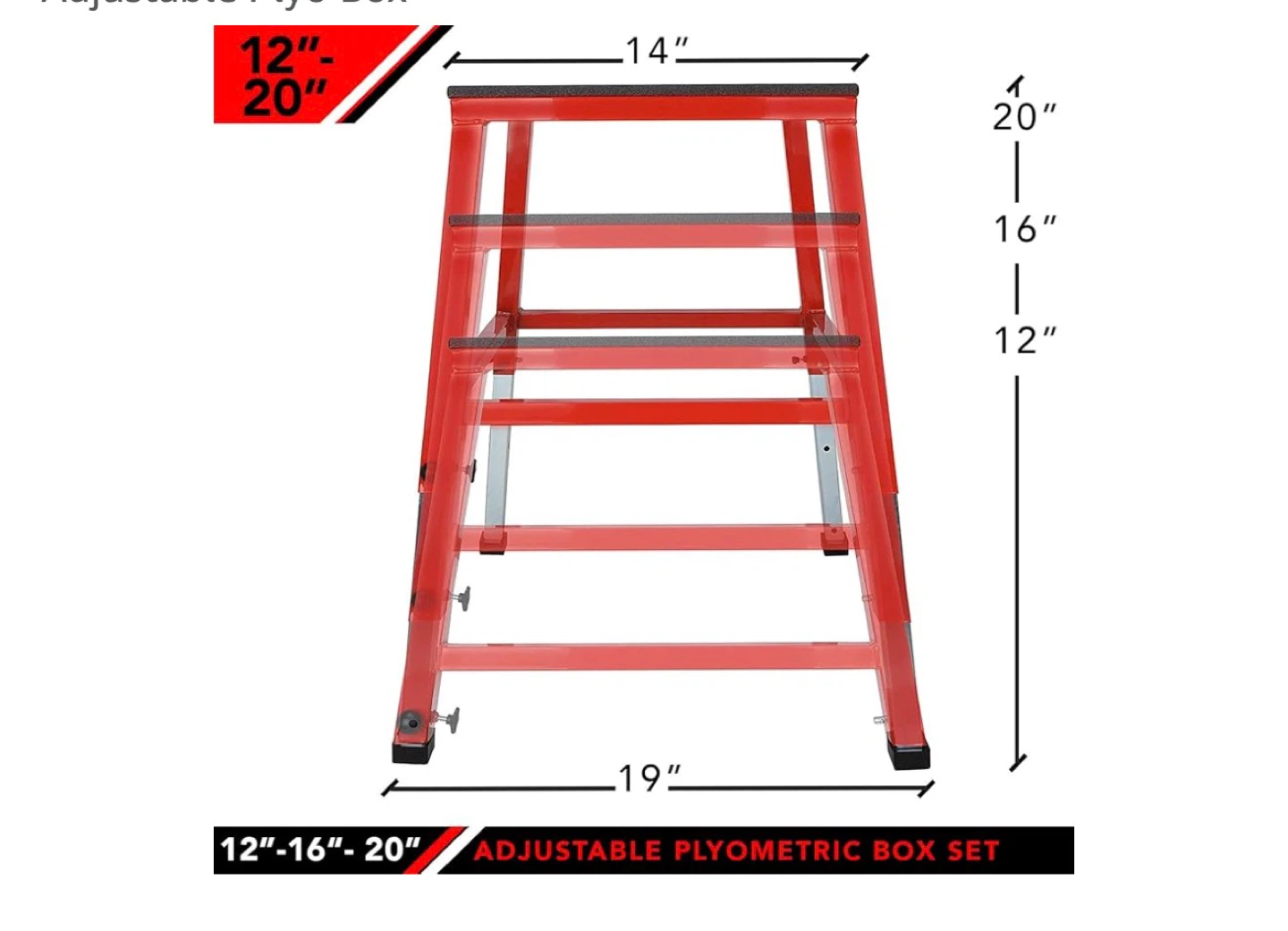 Jefe Adjustable Plyometric Box Set (12"-20") - photo 2