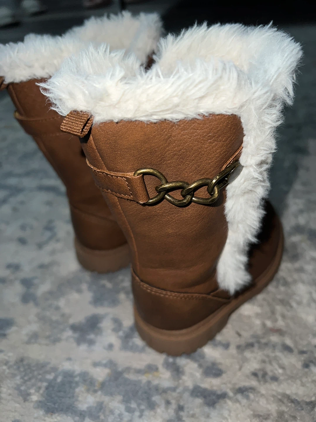 Joe Fresh(size 7) Toddler Girls Brown Fur Lined Boots - photo 2