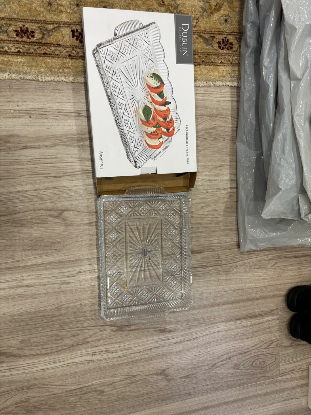 Dublin Collection Crystal Rectangular Tray - photo 3