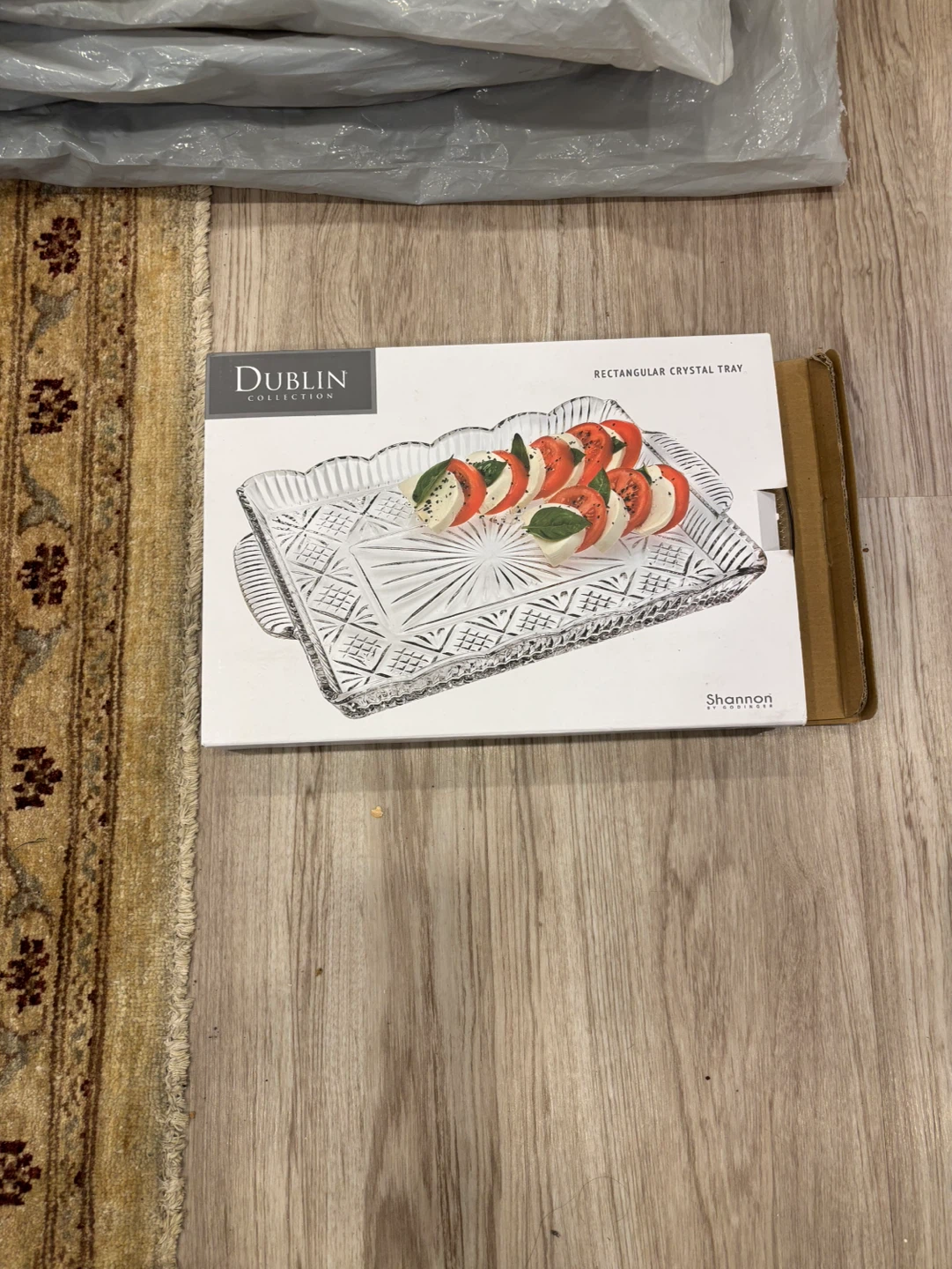 Dublin Collection Crystal Rectangular Tray