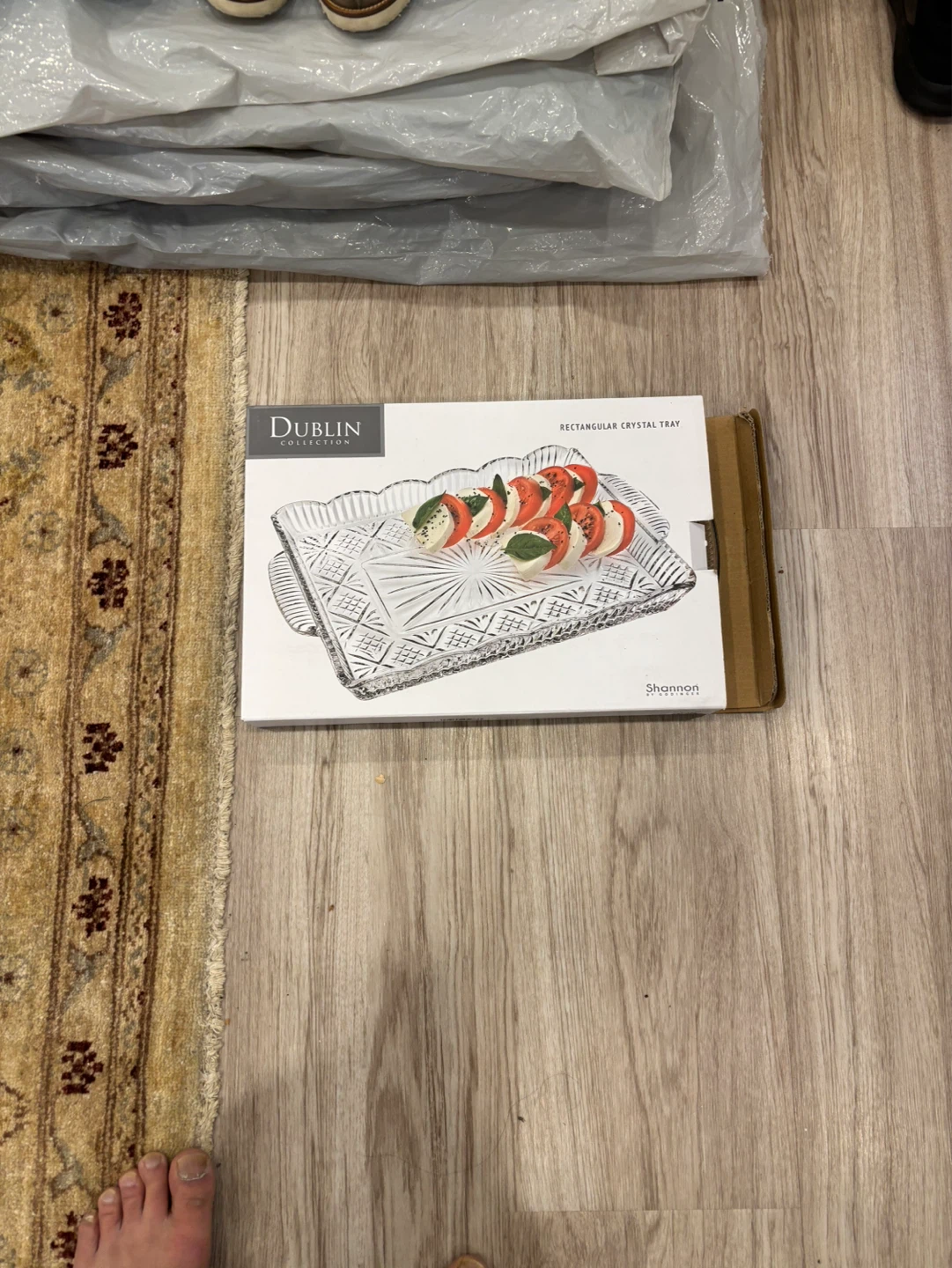 Dublin Collection Crystal Rectangular Tray - photo 2