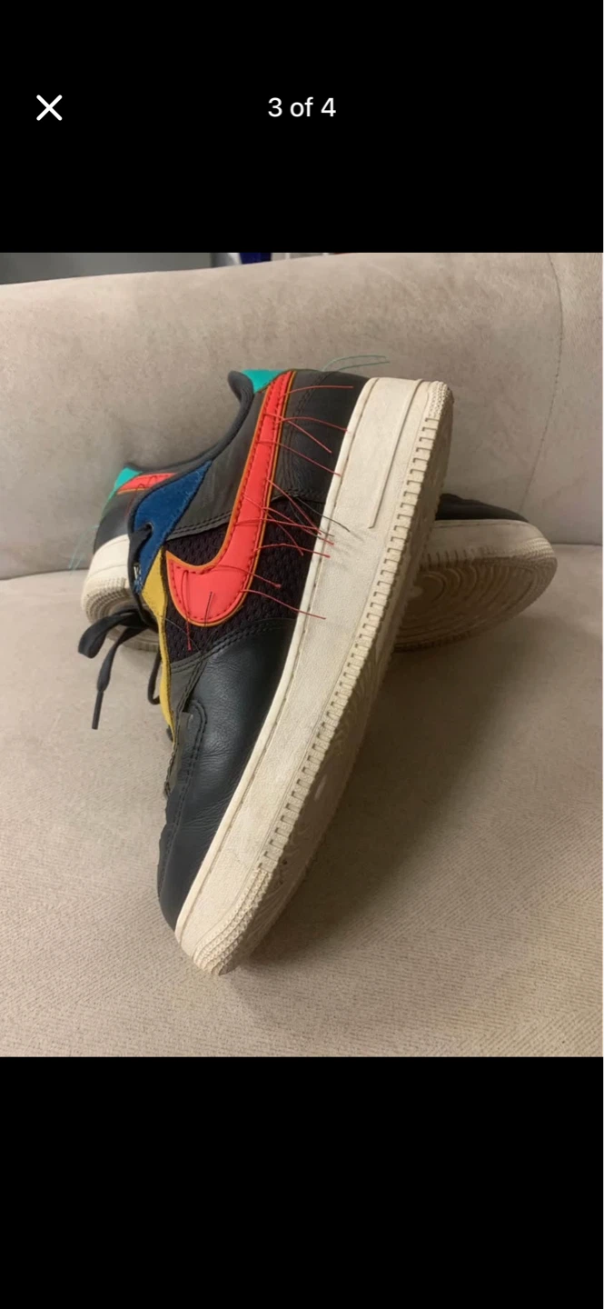 Nike Air Force 1 Shadow "Mismatched" Size 8.5 - photo 3