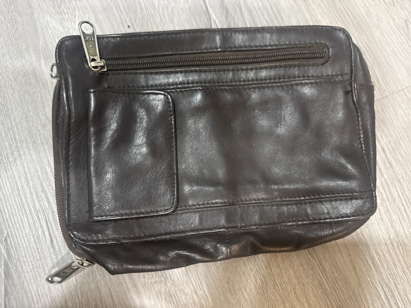 Brown Leather Organizer Pouch - photo 2