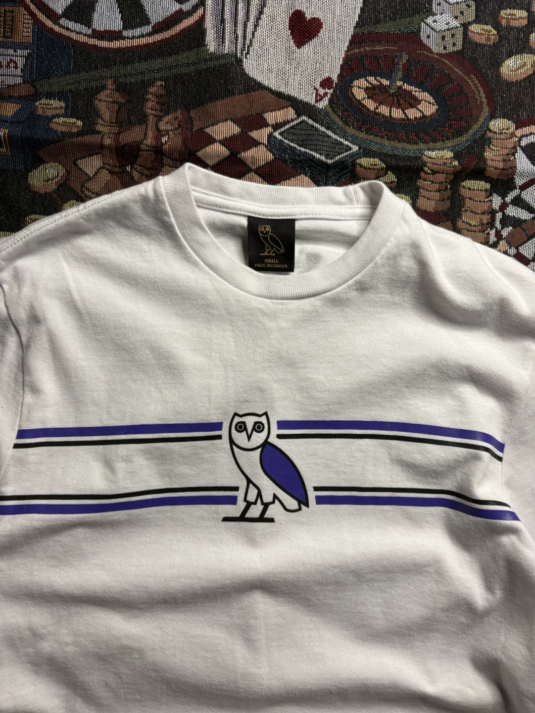 OVO Owl Stripe Long Sleeve T-Shirt - White - photo 3