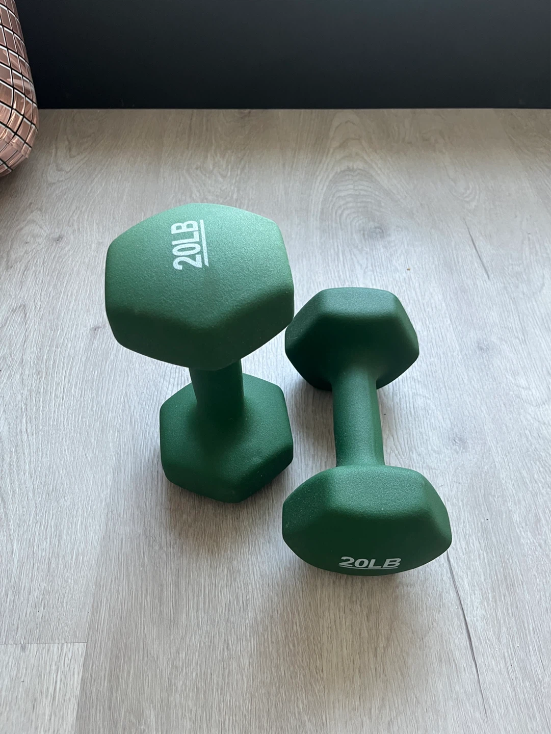 2 x Neoprene 20lb Dumbbells