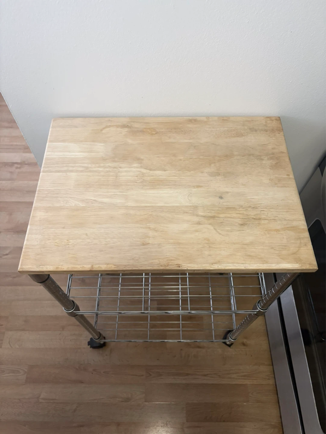 Rolling Kitchen Storage Cart with Wood Top - photo 5