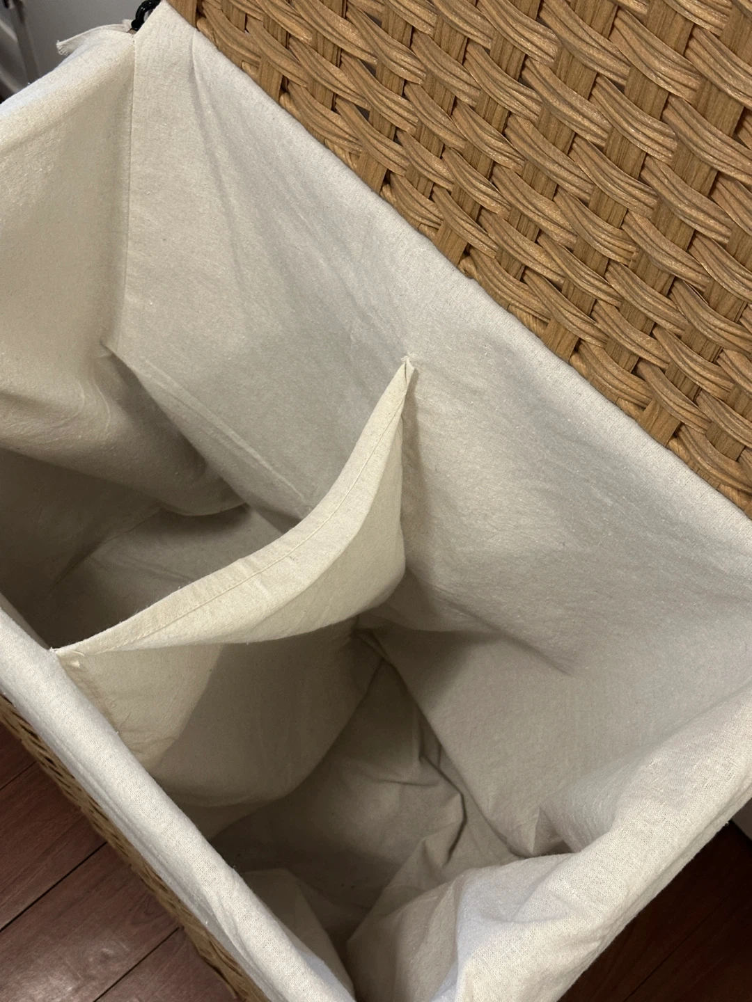 Greenstell Laundry Hamper with Lid, Dual Compartment 110L - photo 3