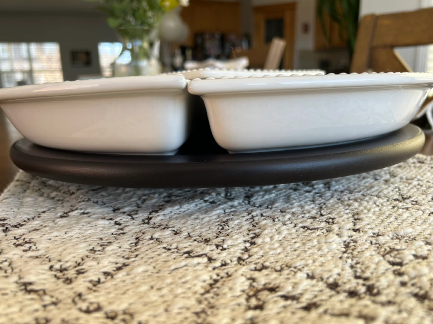 Lazy Susan with 5-Piece Ceramic Dishes - photo 2