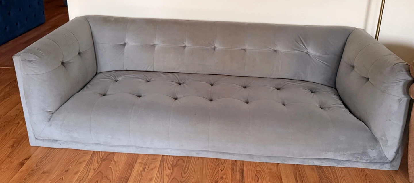 Grey Tufted Sofa
