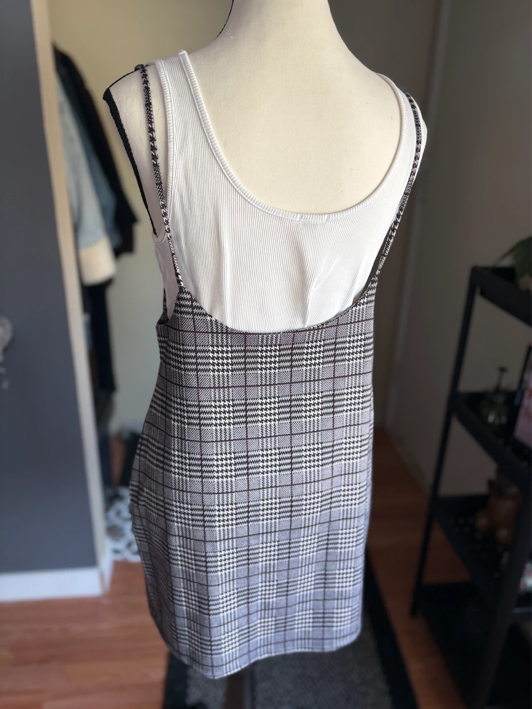 Plaid Pinafore Mini Dress - photo 5