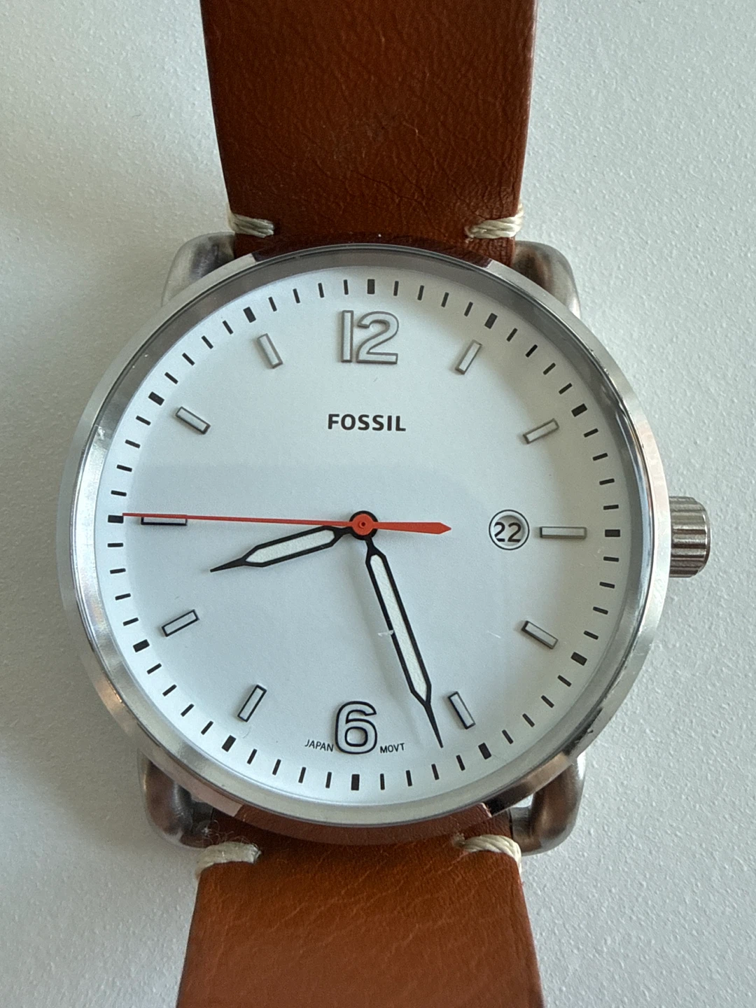 Fossil Watch with Brown Leather Strap