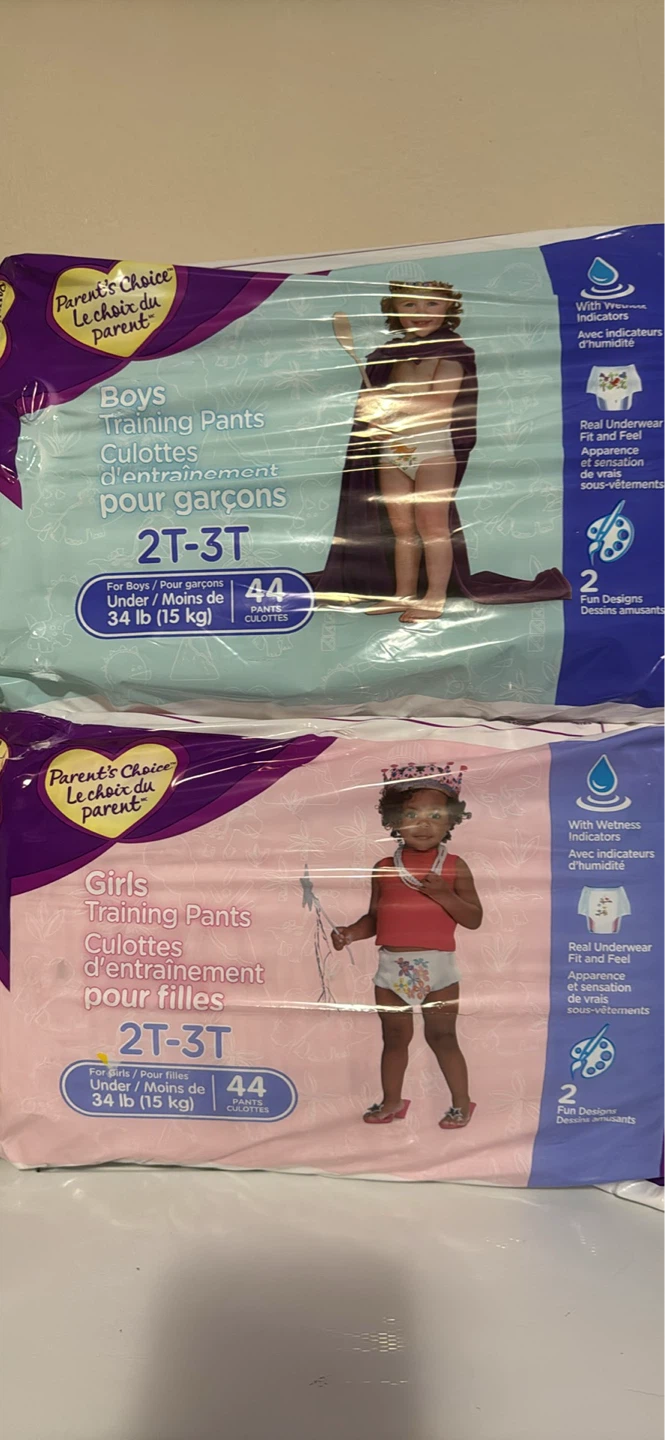 Parent's Choice Boys and Girls Training Pants 2T-3T