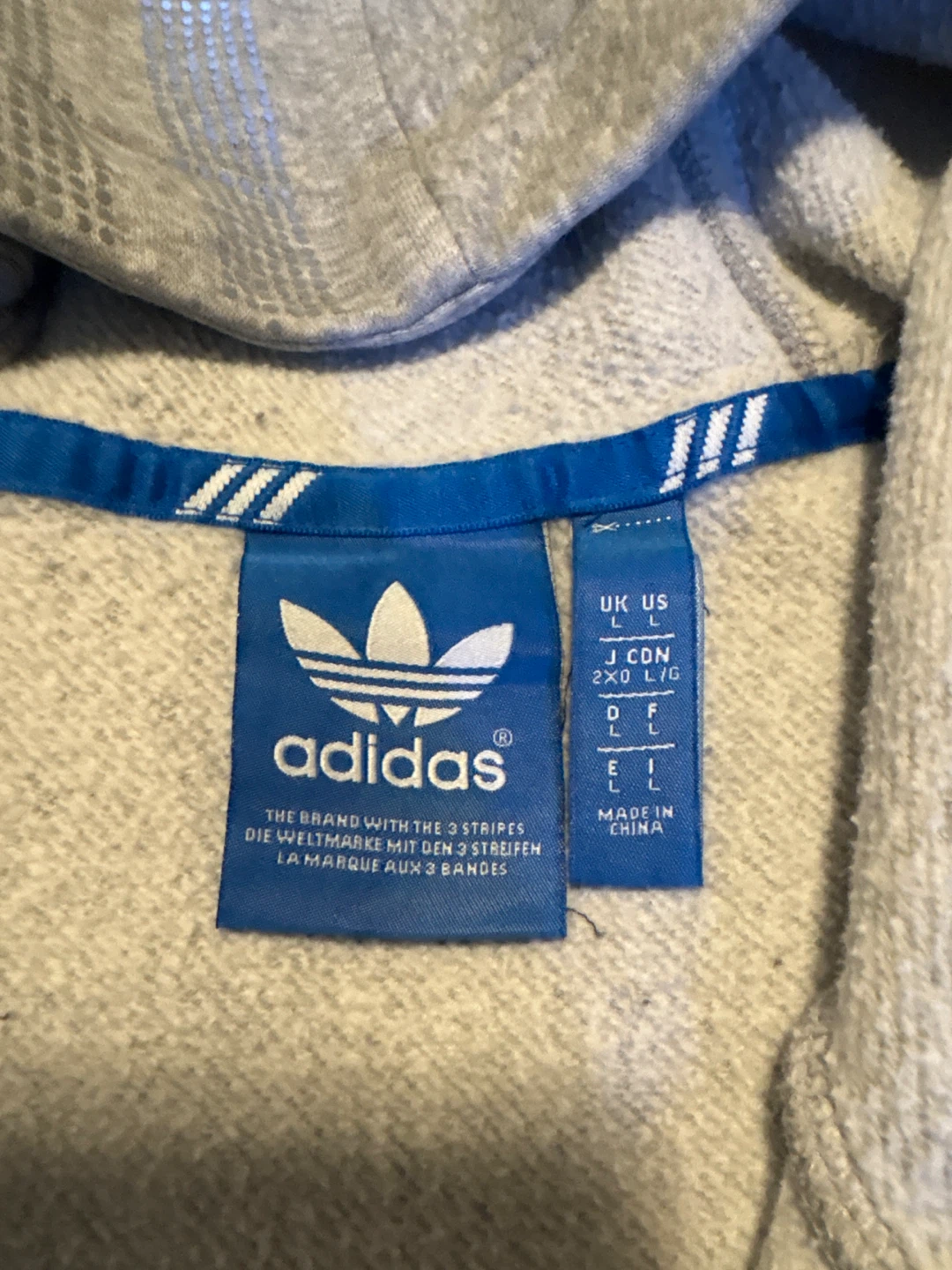 Adidas Half Zip Hoodie Grey Size L - photo 2