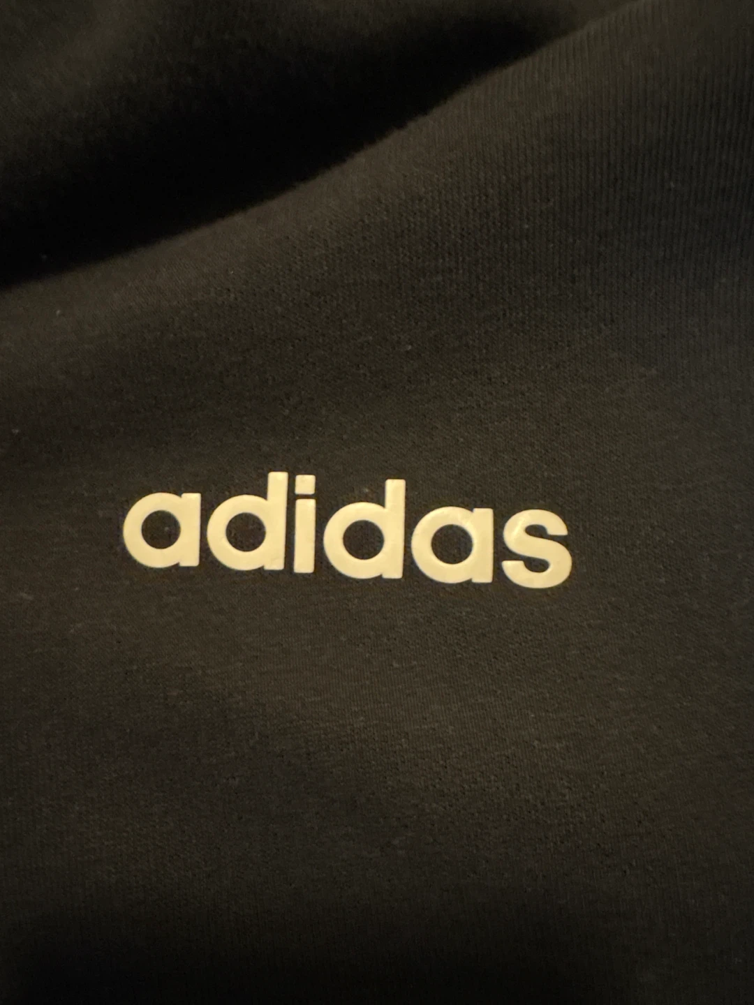 Adidas Black Hoodie with White Stripes - Size L - photo 3