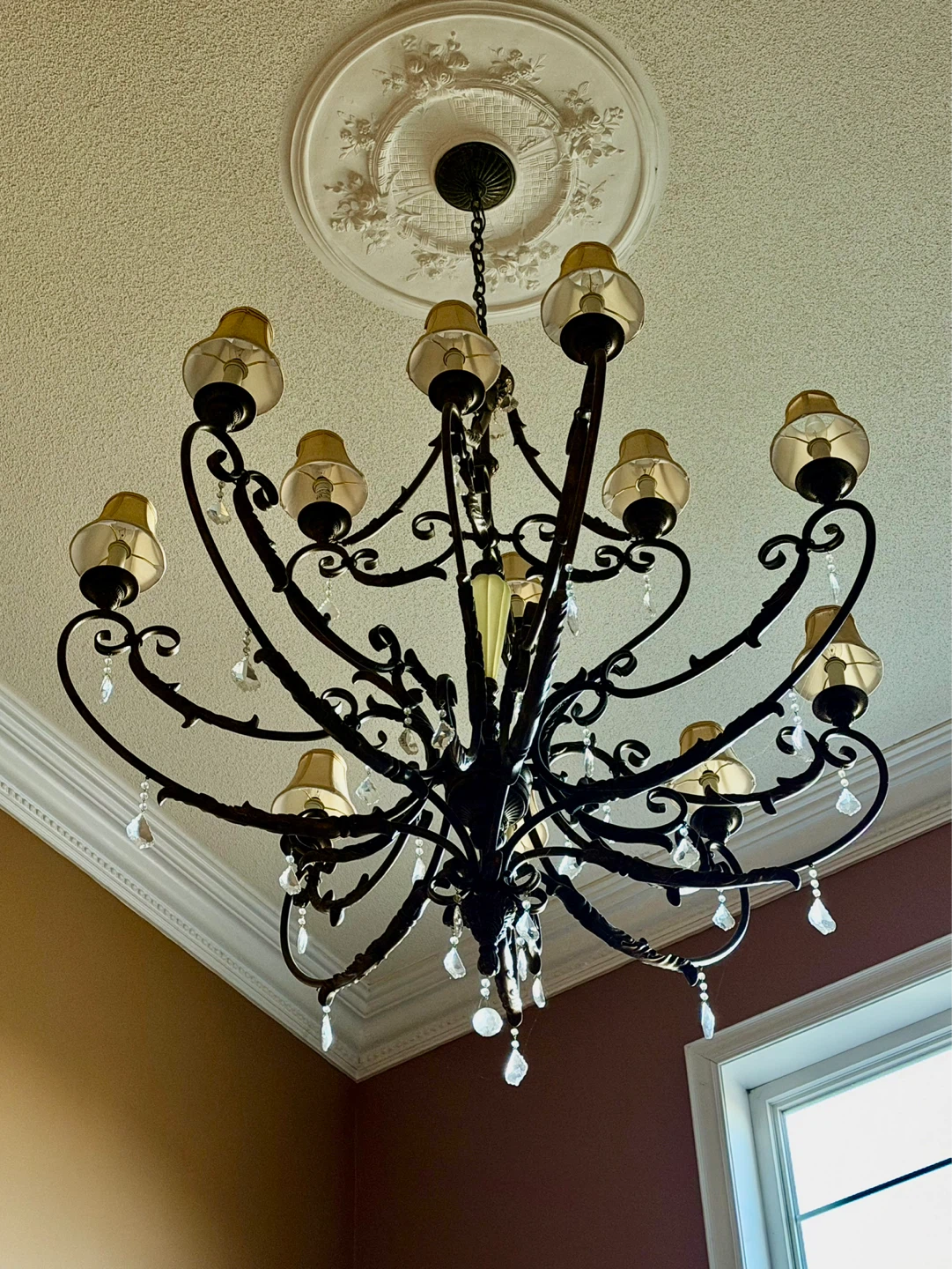 Chandelier with Alabaster Glass Shade