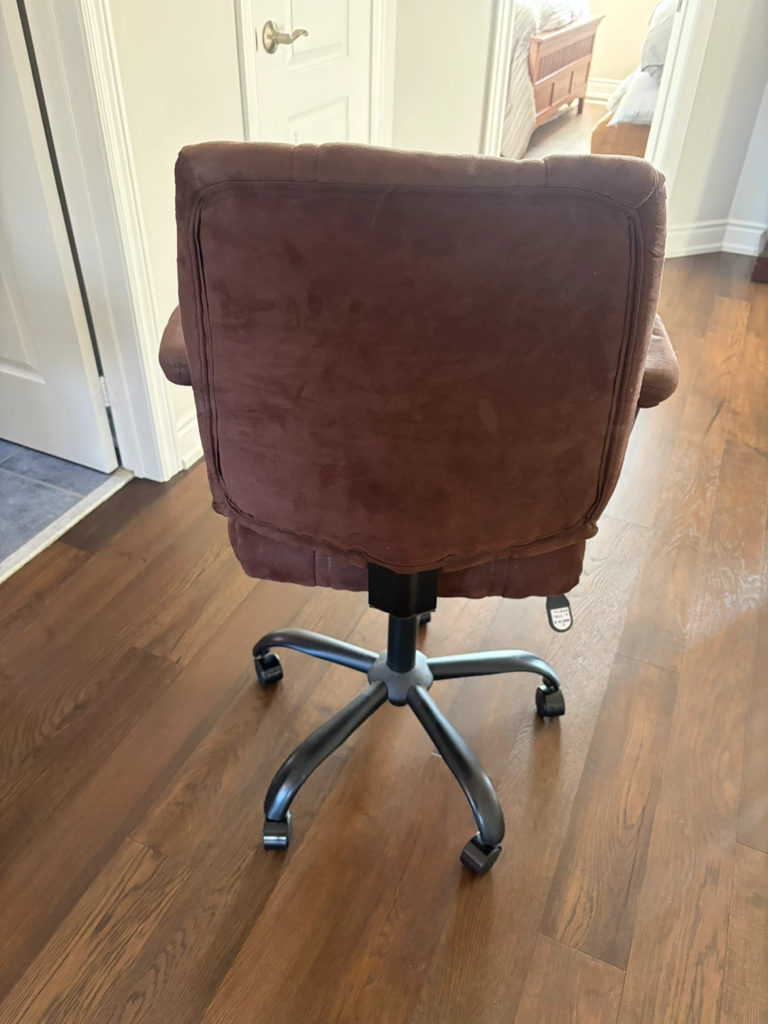 Brown Faux Suede Office Chair - photo 2