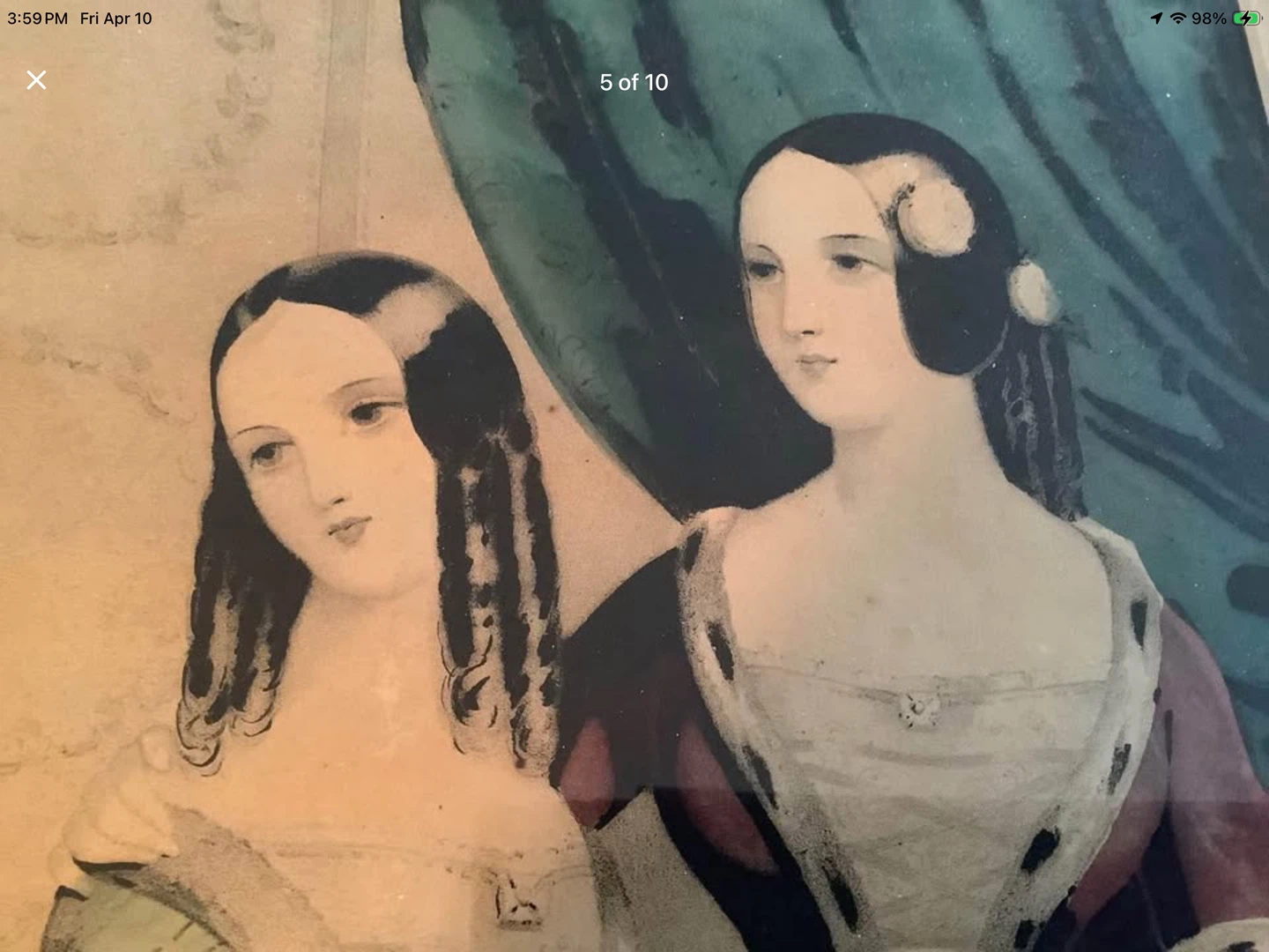 Currier & Ives Lithograph Titled “The Sisters” 🐞 - photo 3