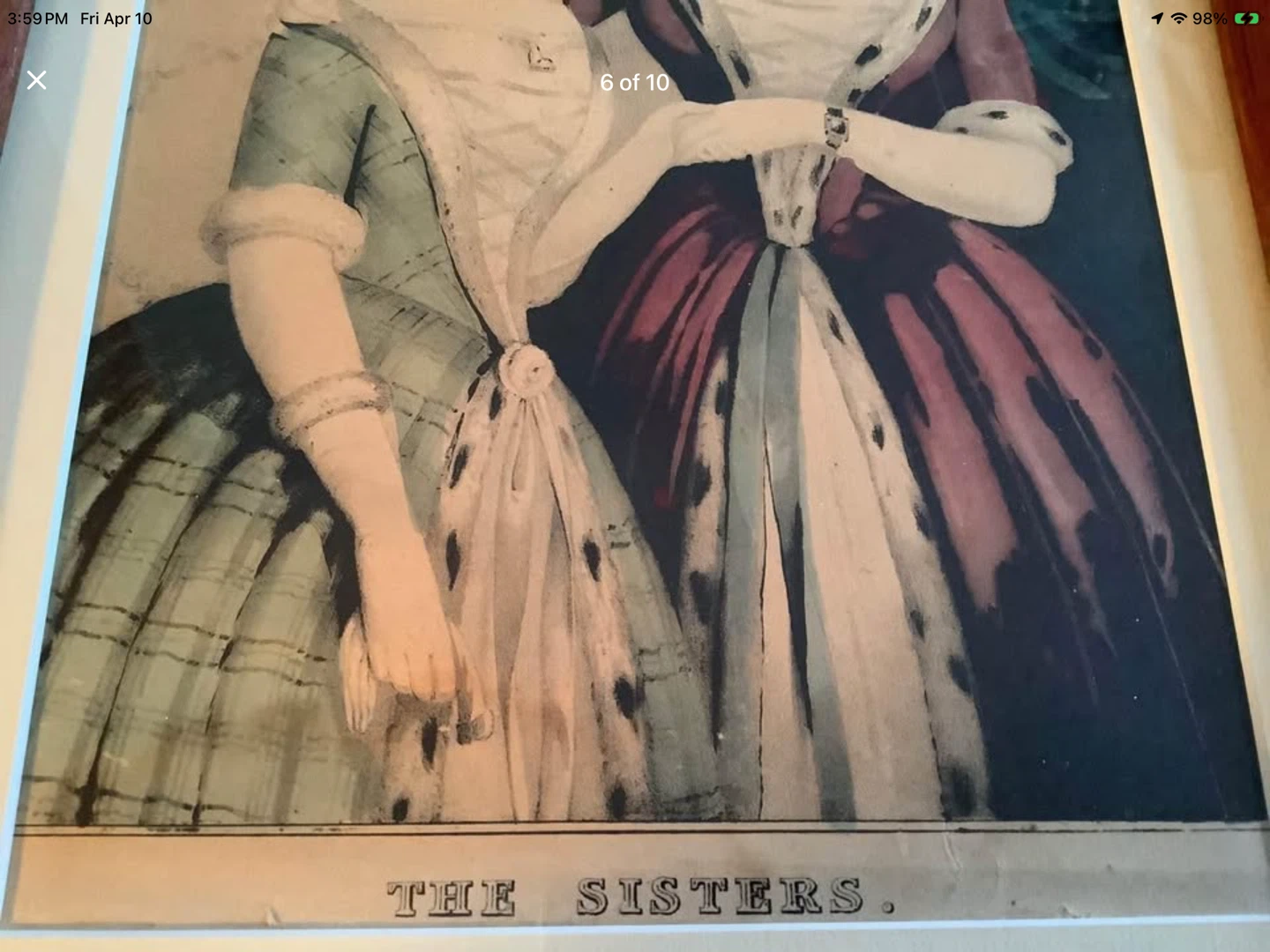 Currier & Ives Lithograph Titled “The Sisters” 🐞 - photo 4
