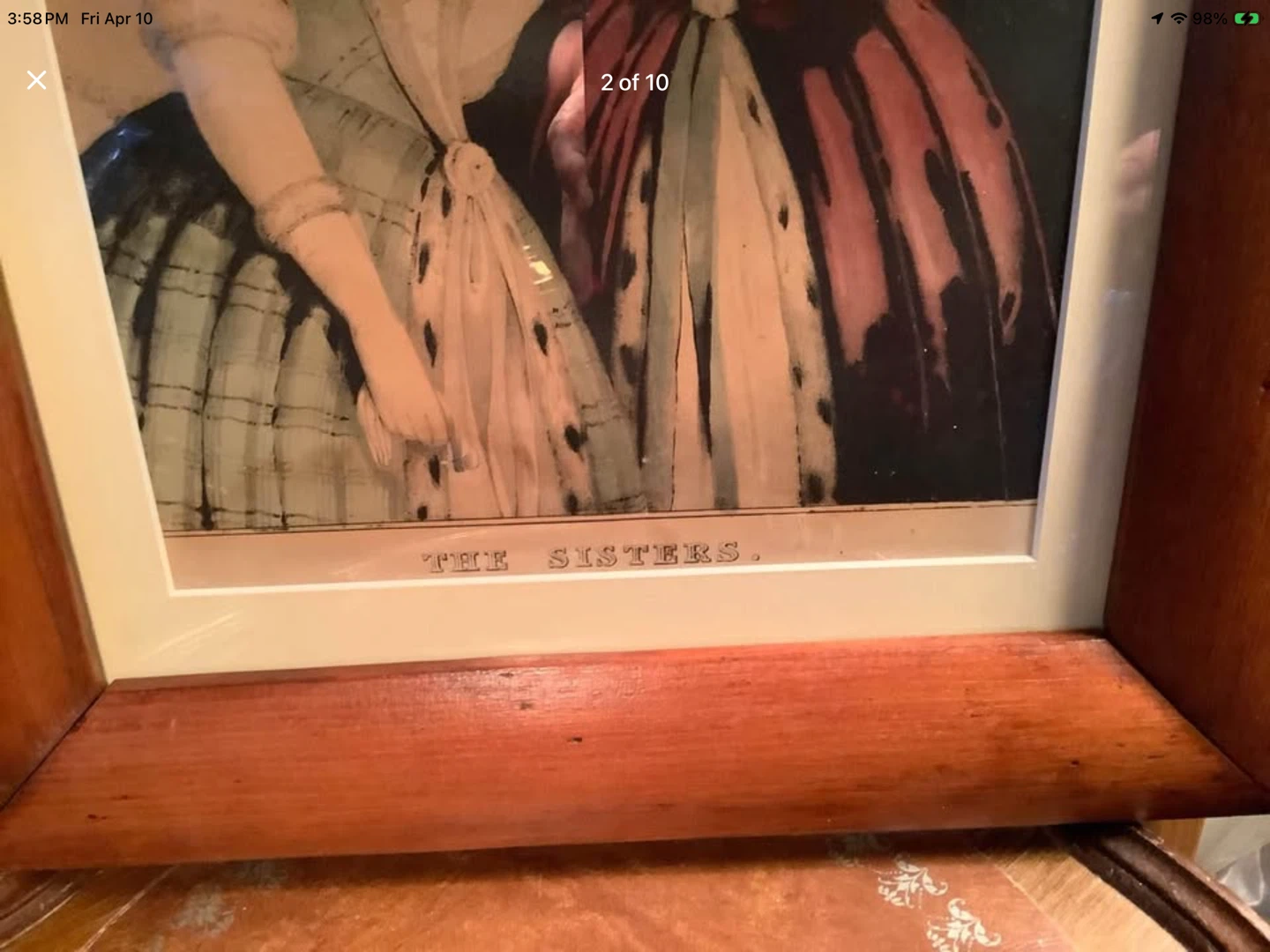 Currier & Ives Lithograph Titled “The Sisters” 🐞 - photo 2
