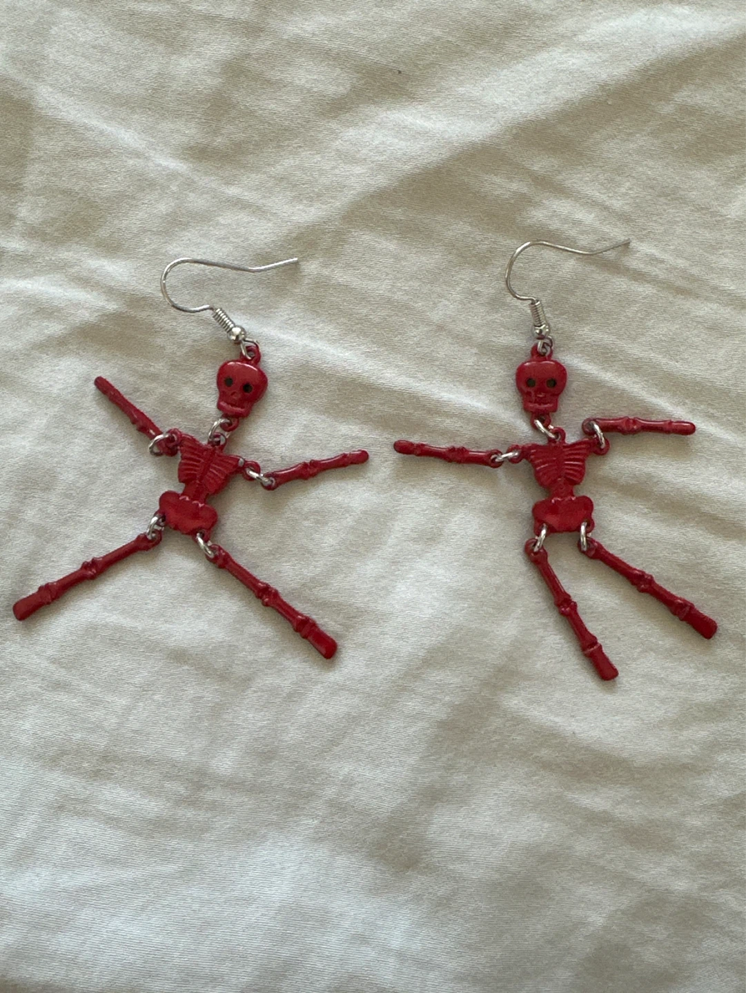 Red Skeleton Earrings