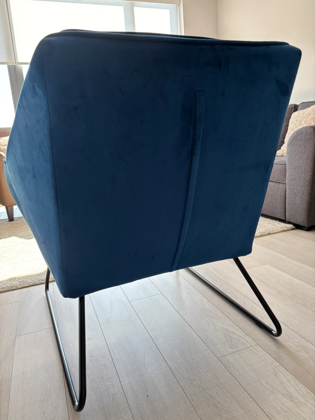 Blue Velvet Accent Chair - photo 5