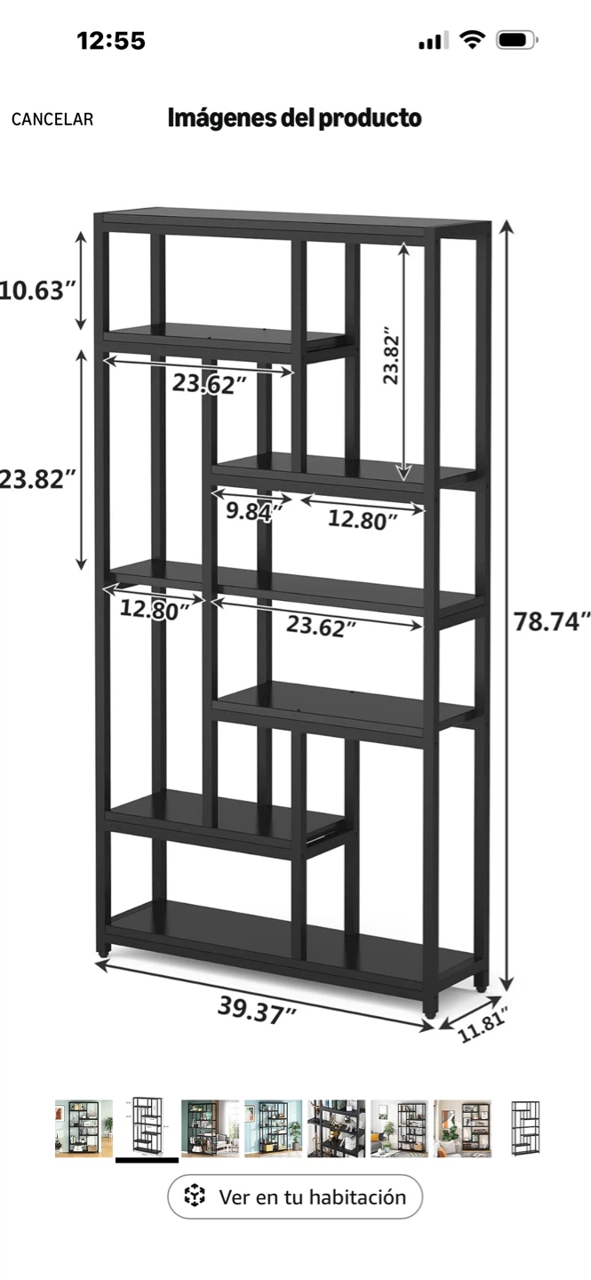 Black Metal Bookshelf - photo 4