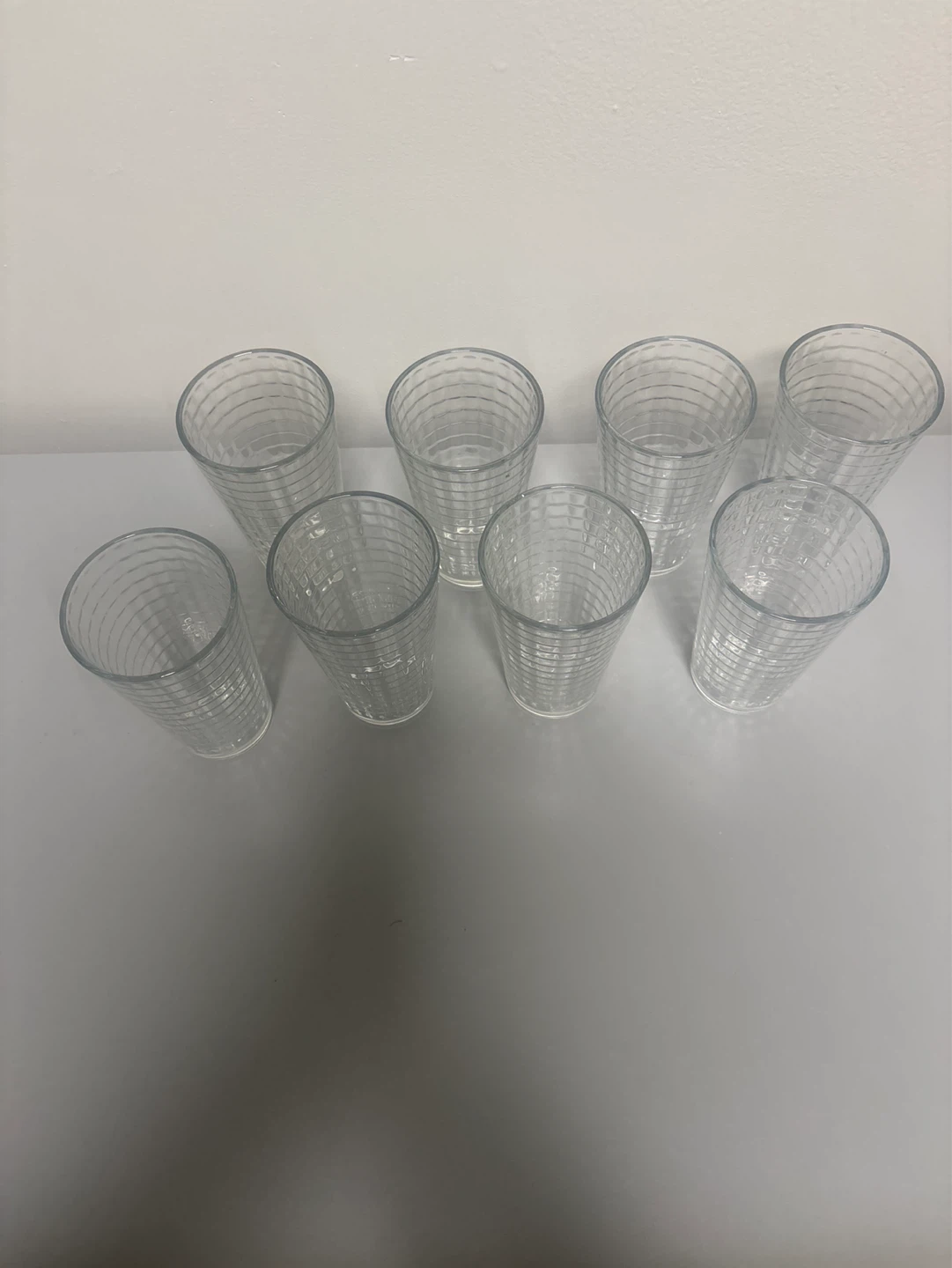 Set of 8 Clear Textured Drinking Glasses - photo 3