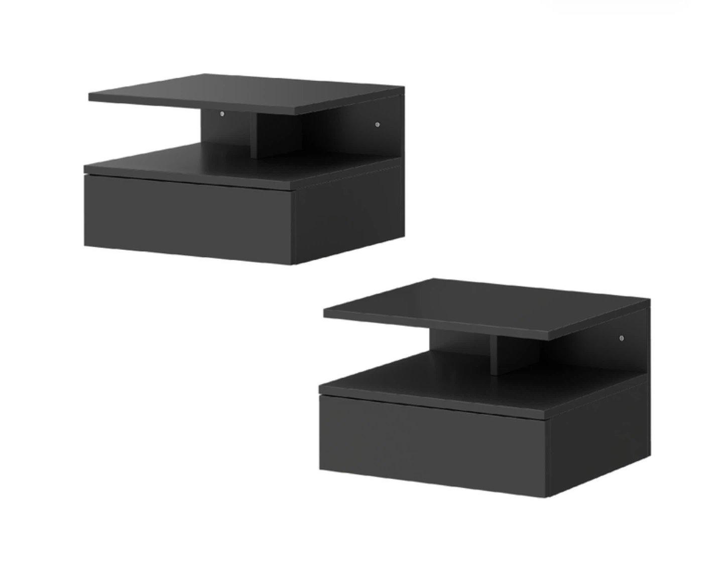 Brand New Floating Nightstand with Drawer - Black - photo 2