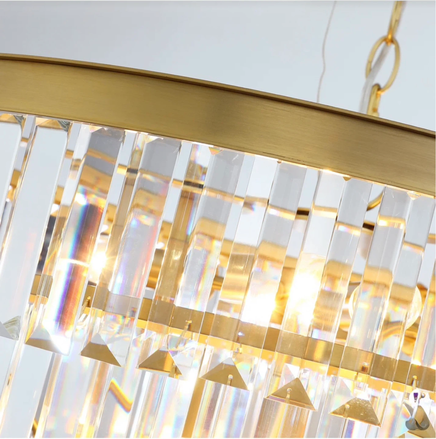 Brand New Gold Tiered Crystal Chandelier - photo 3