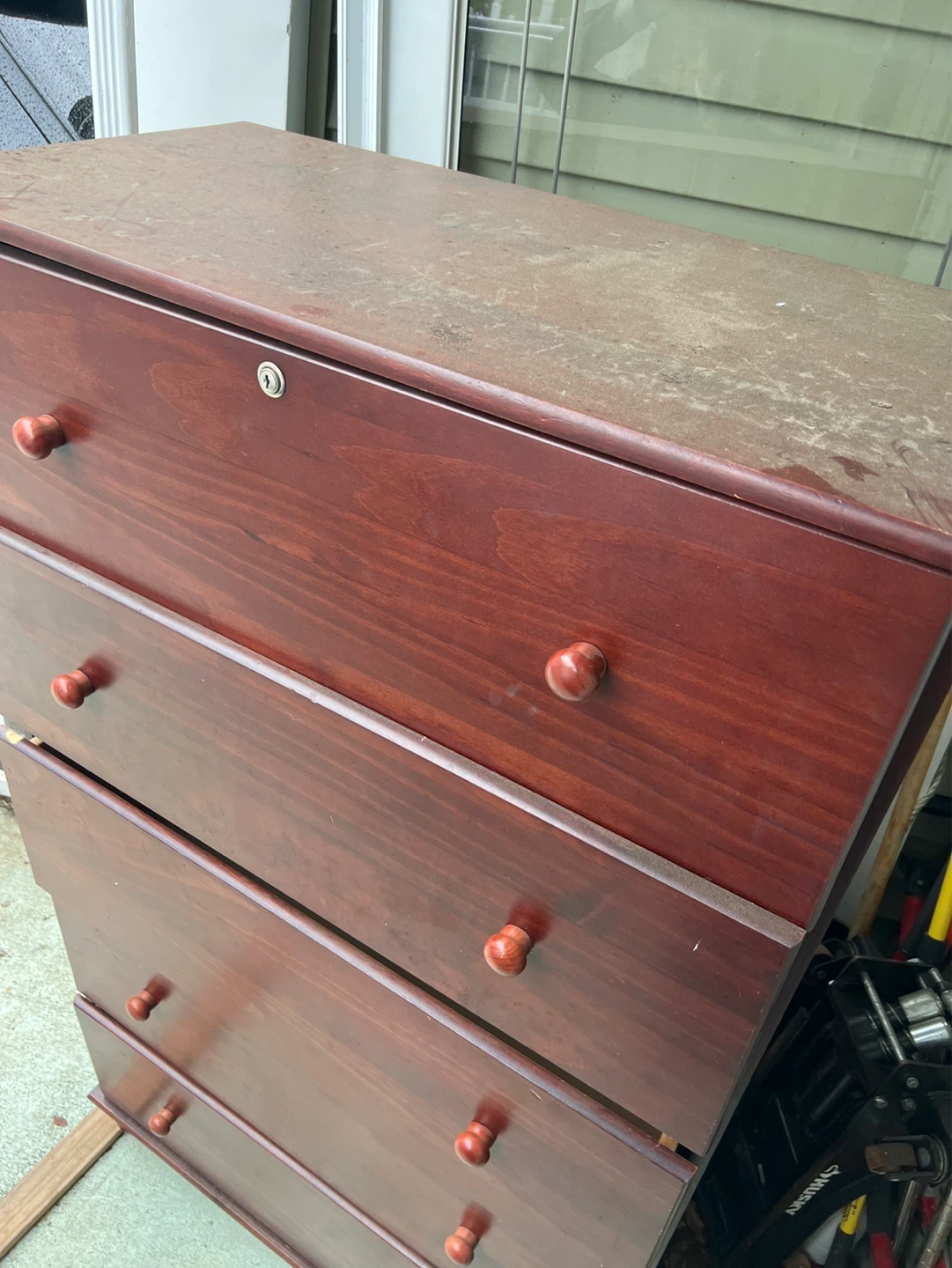 Cherry Wood 5-Drawer Dresser - photo 2