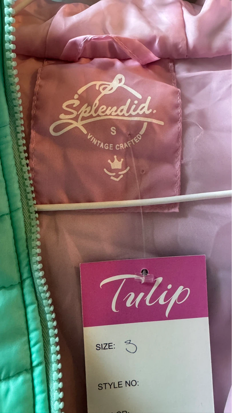 Splendid Puffer Vest - Teal and Pink size-s - photo 4