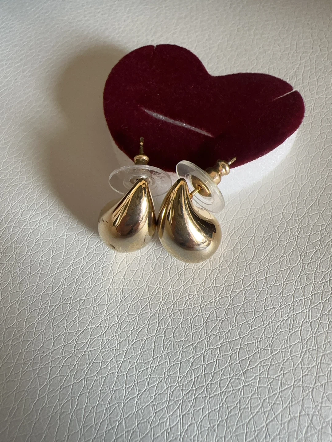 Gold plated 925 Sterling silver Teardrop Stud Earrings - photo 5