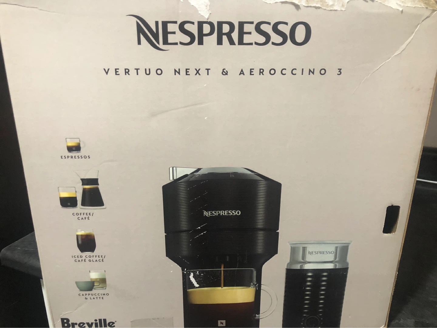 Nespresso Vertuo Next & Aeroccino 3 Coffee Machine