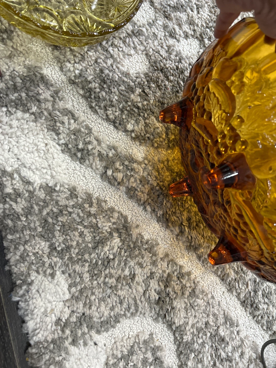 Amber Carnival Glass Bowls and Plates - photo 5