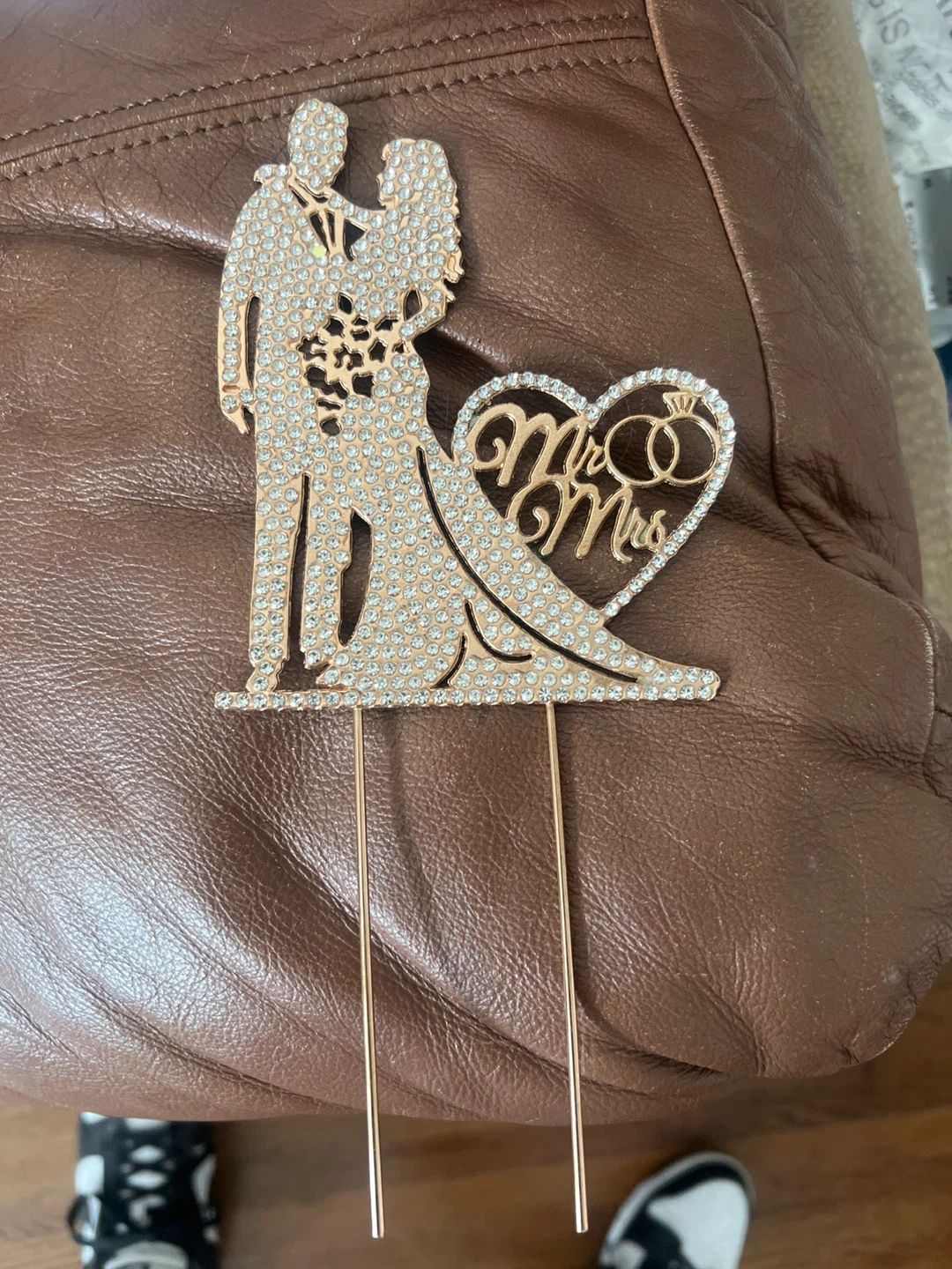 Mr & Mrs Rhinestone Cake Topper