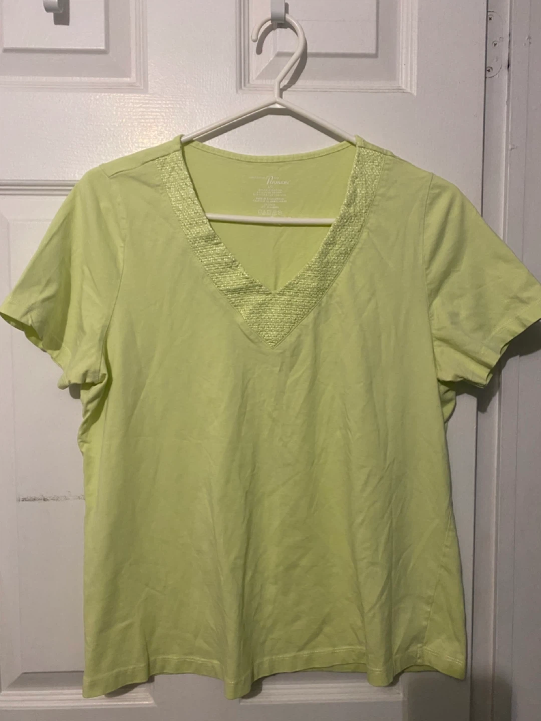 Penmans Women's V-Neck T-Shirt - Large - Light Green