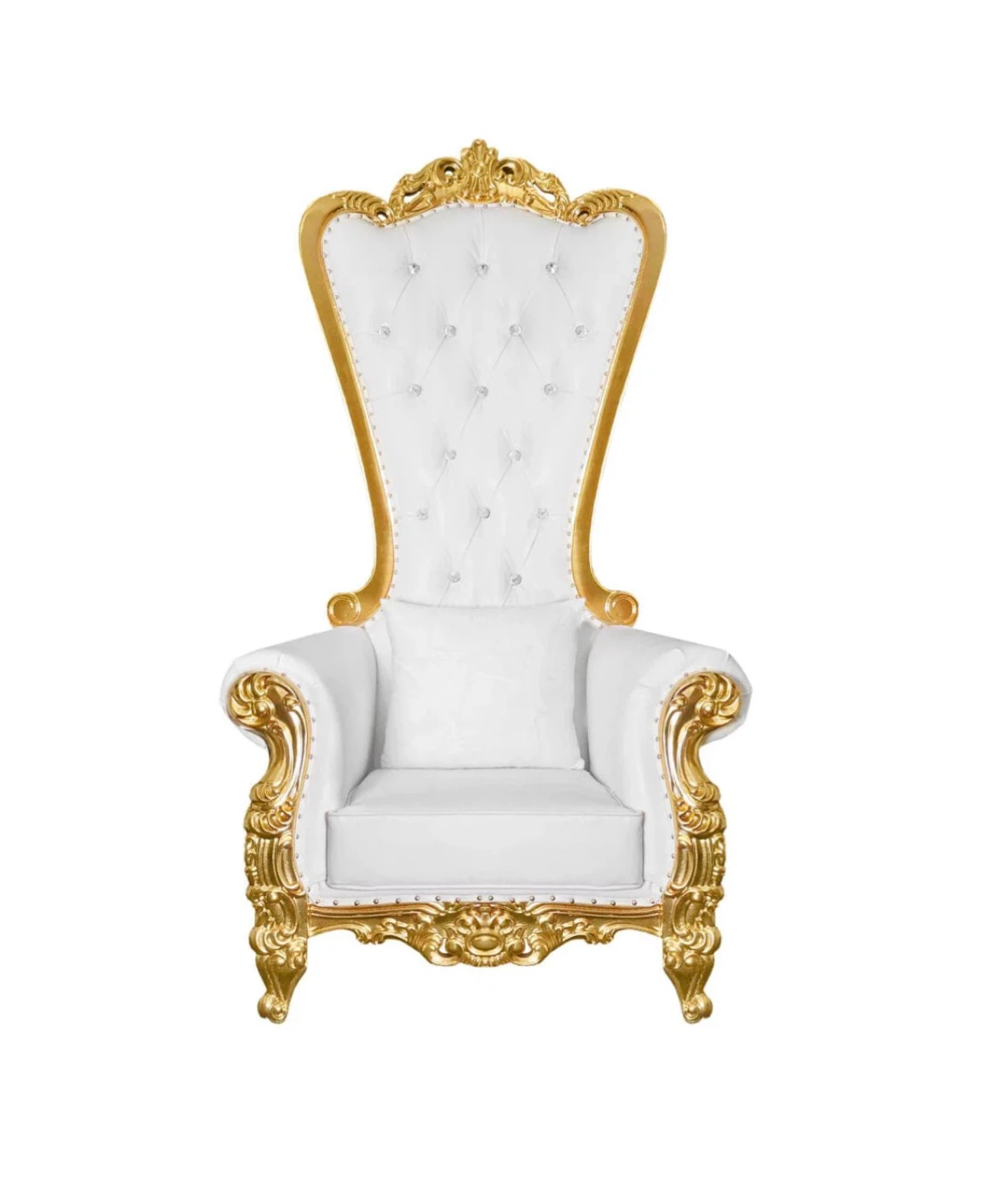White and Gold Throne Chair