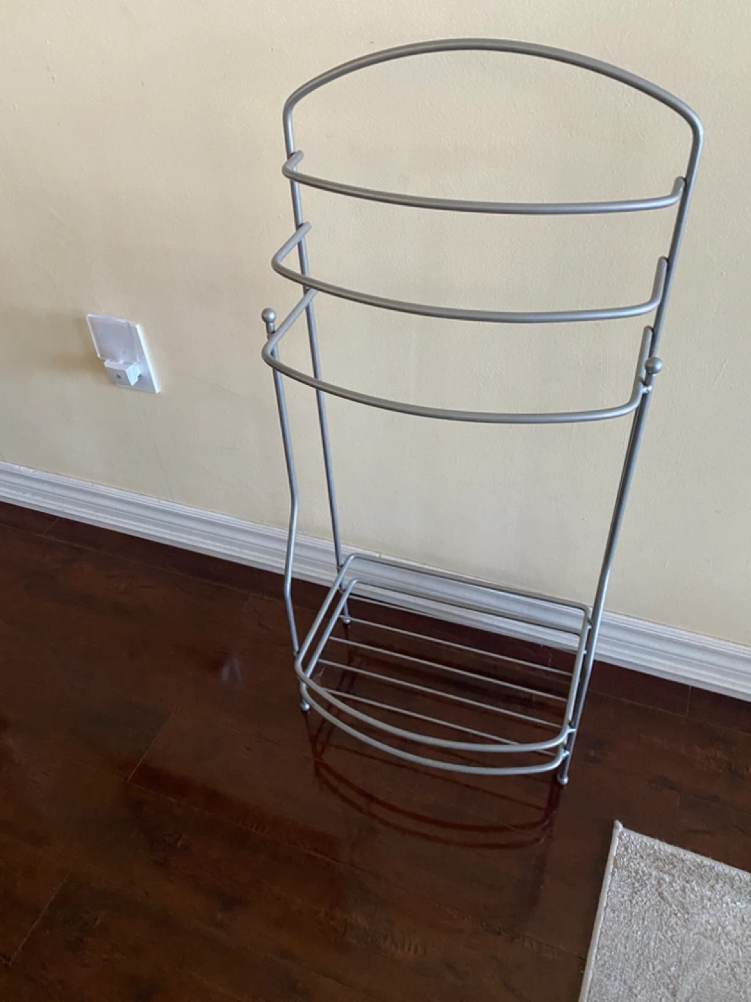 Silver Metal Towel Rack
