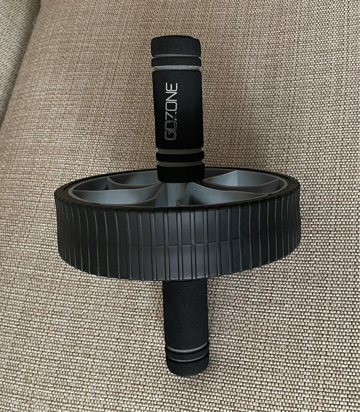 🌱 GoZone Power Ab Roller, Single Wheel - Black & Grey - photo 2