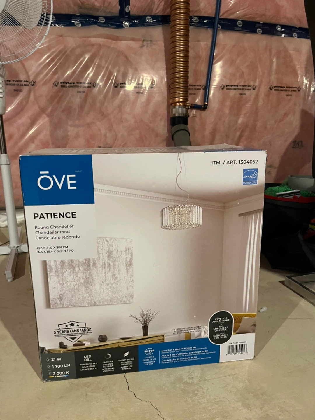 Brand New Ove Patience Round Chandelier