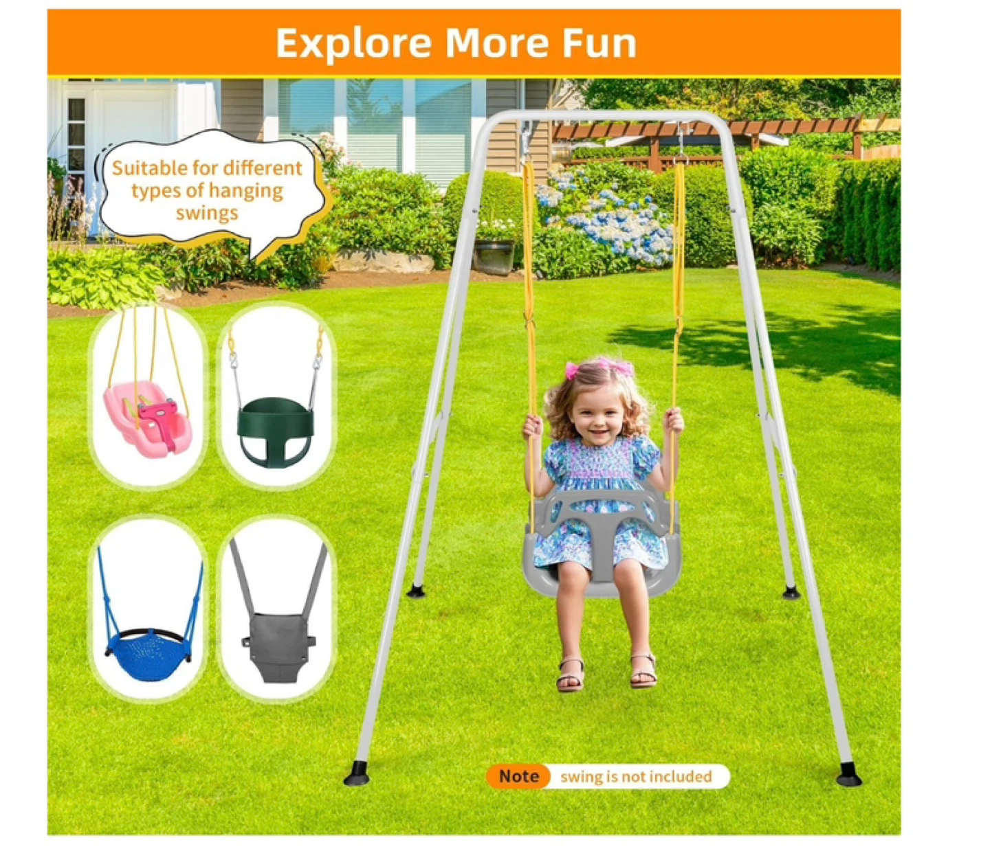 New White Metal Swing Stand Frame - photo 4