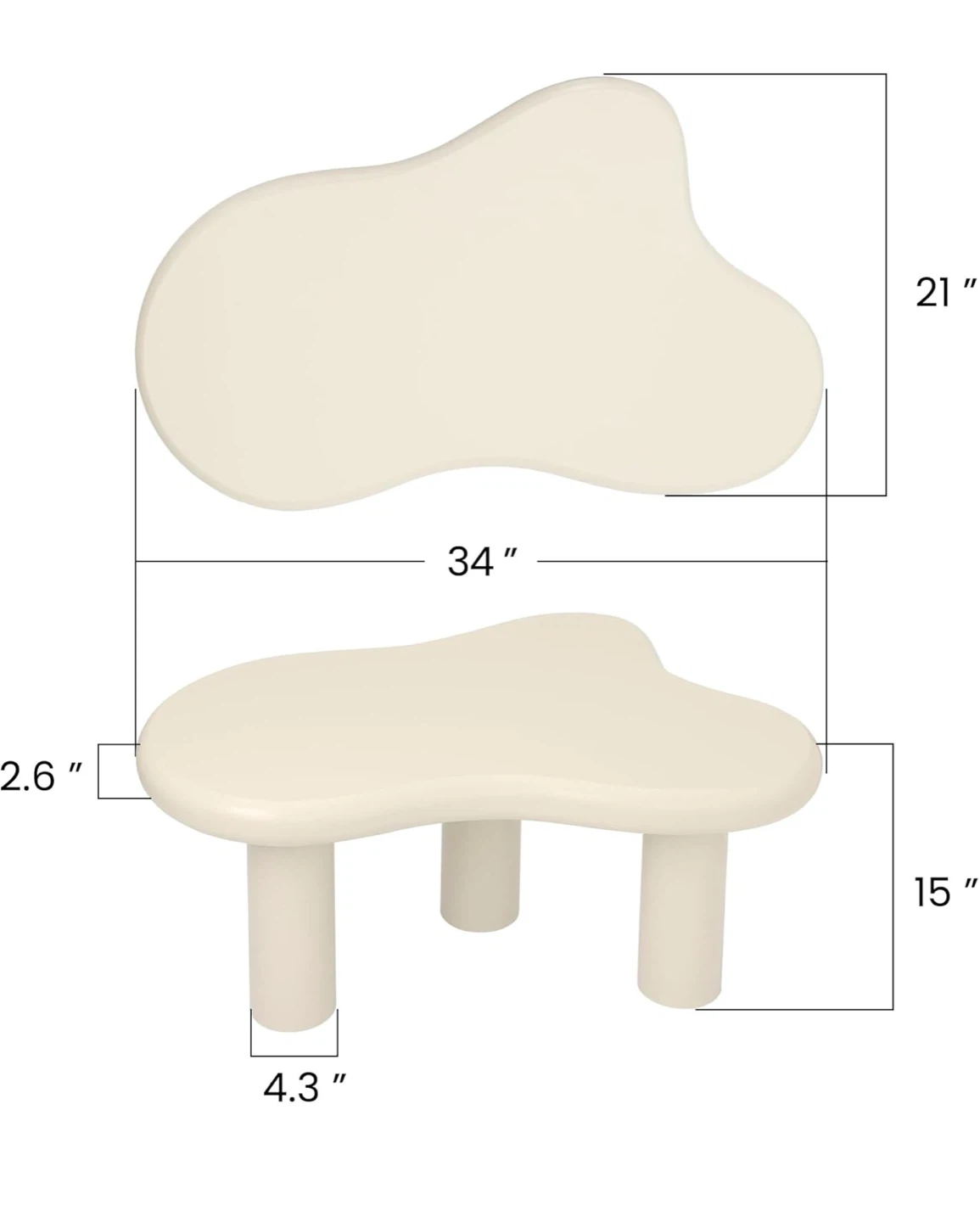 White/cream cloud Coffee Table New in box - photo 3