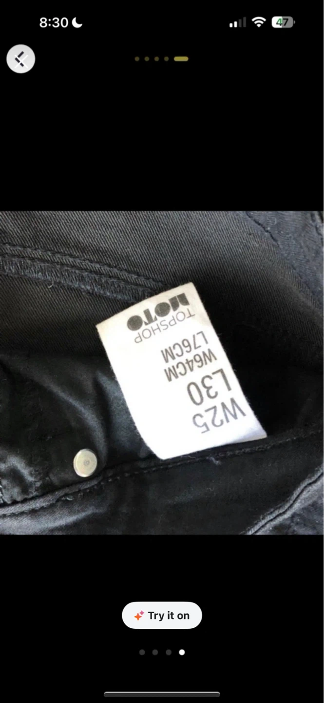 Topshop MOTO Black Skinny Jeans W25 L30 - photo 3