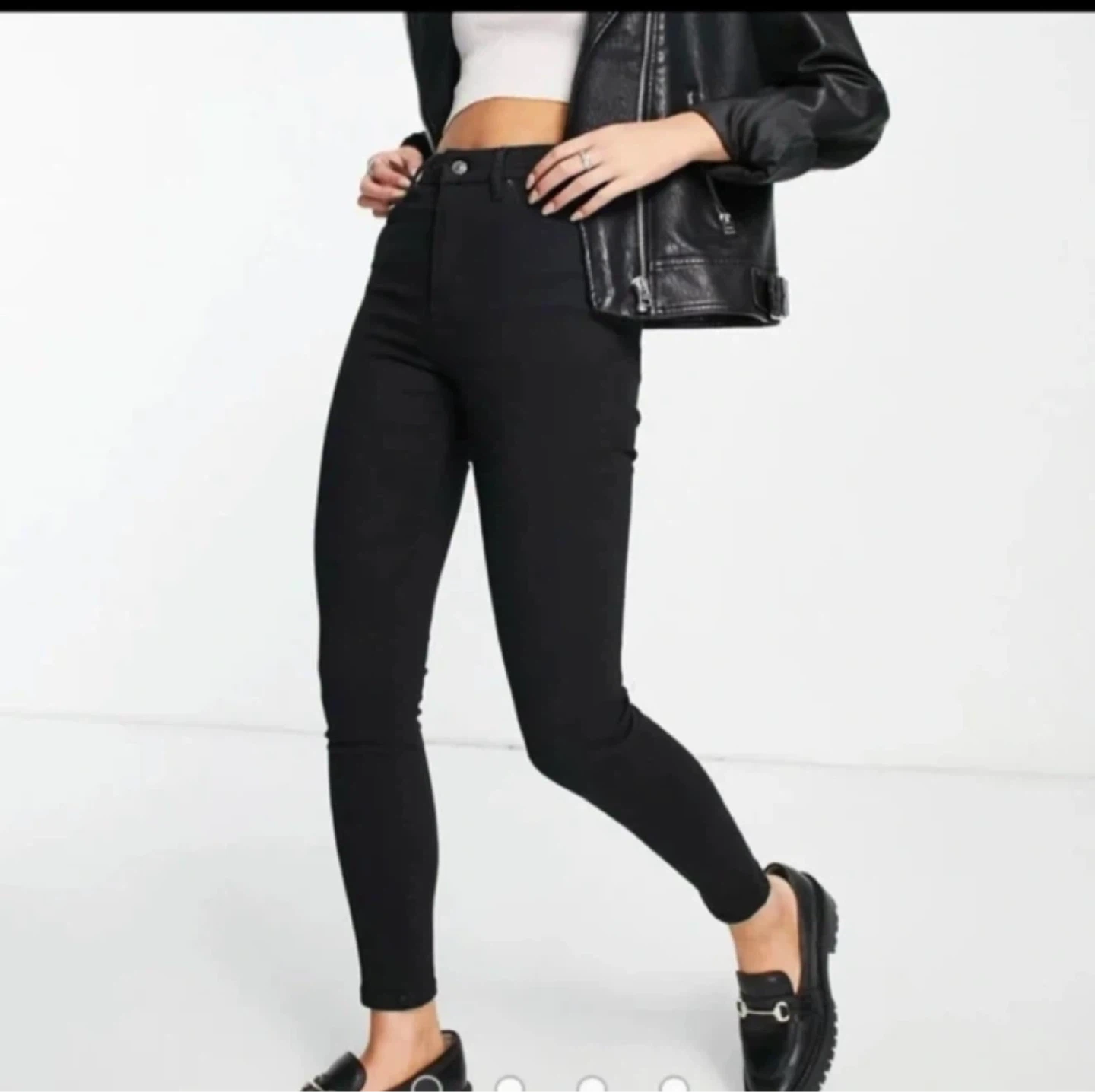 Topshop MOTO Black Skinny Jeans W25 L30