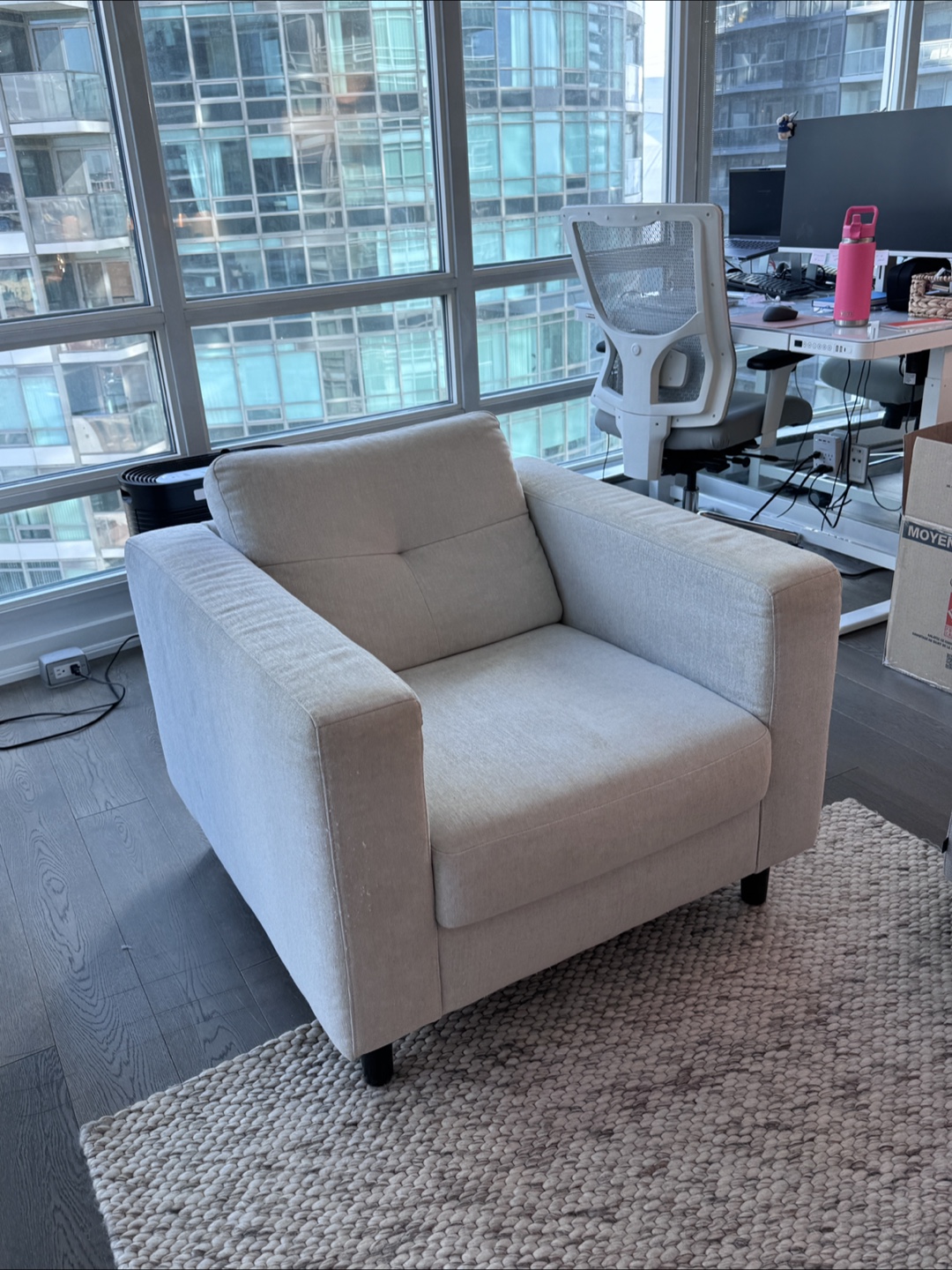 Cream Fabric Armchair (EQ3) - photo 5