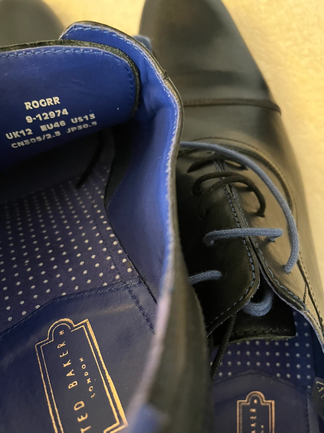 Ted Baker Men's Black Leather Oxford Dress Shoes - photo 4