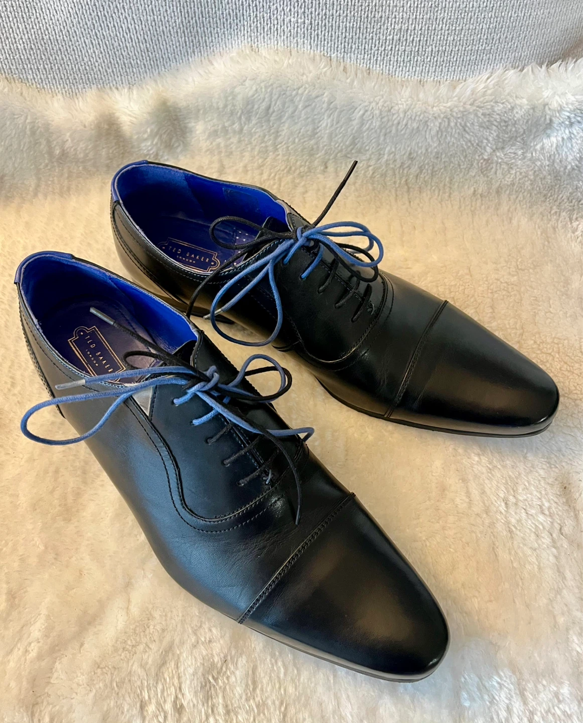 Ted Baker Men's Black Leather Oxford Dress Shoes - photo 2