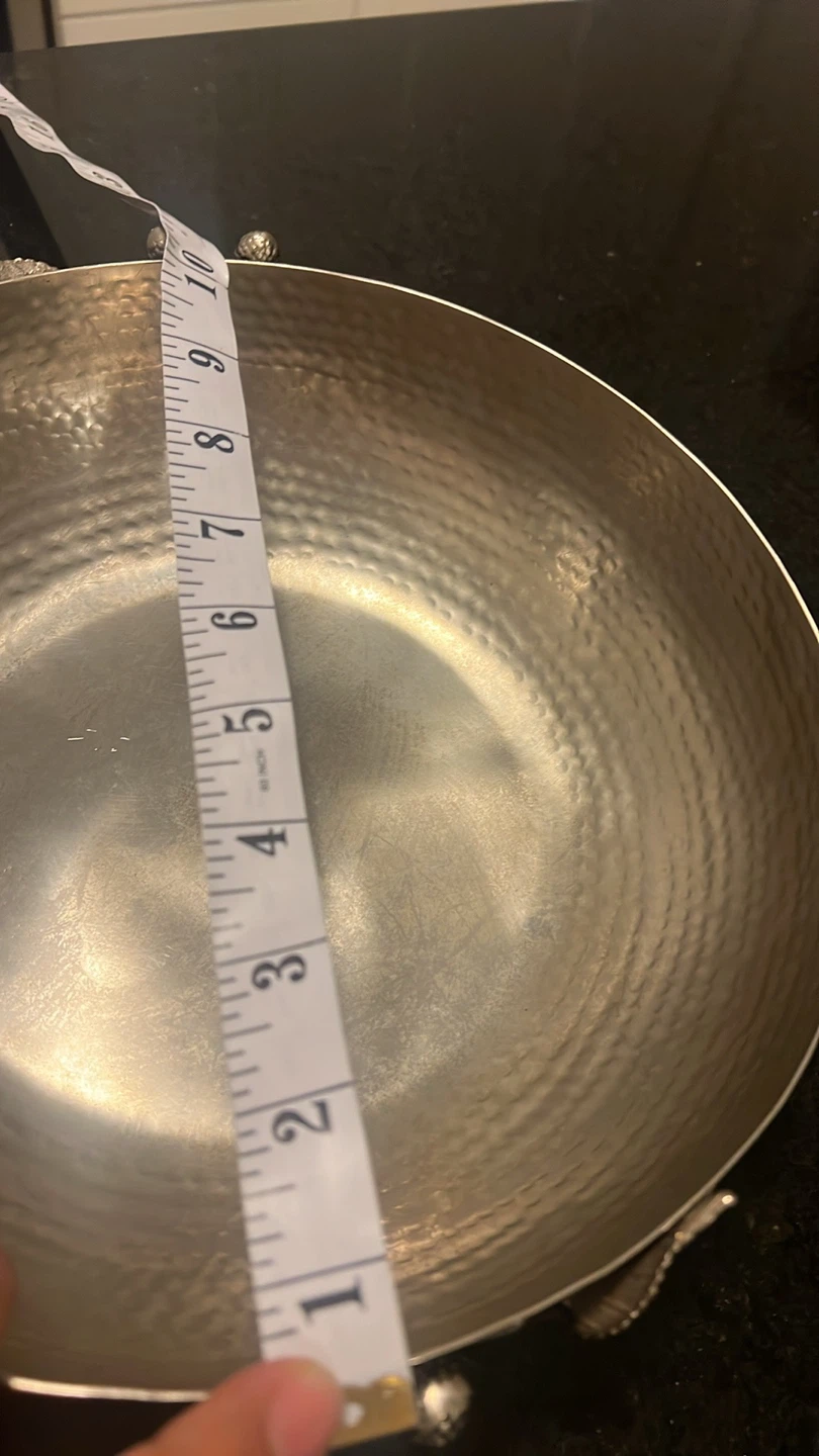 Decorative Metal Bowl with Branch Detail - photo 2
