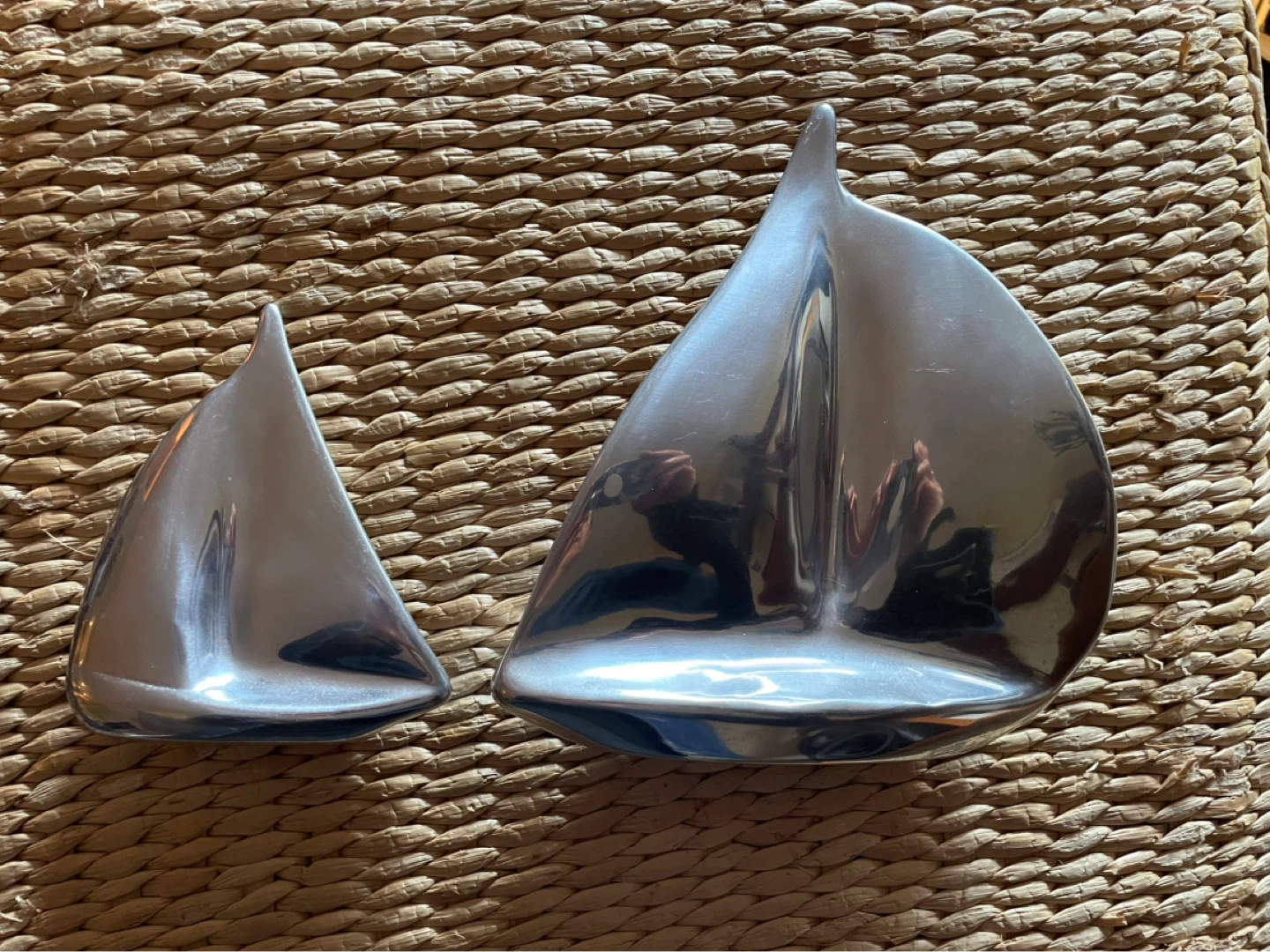 2 Hoselton Aluminum Sailboat Sculptures