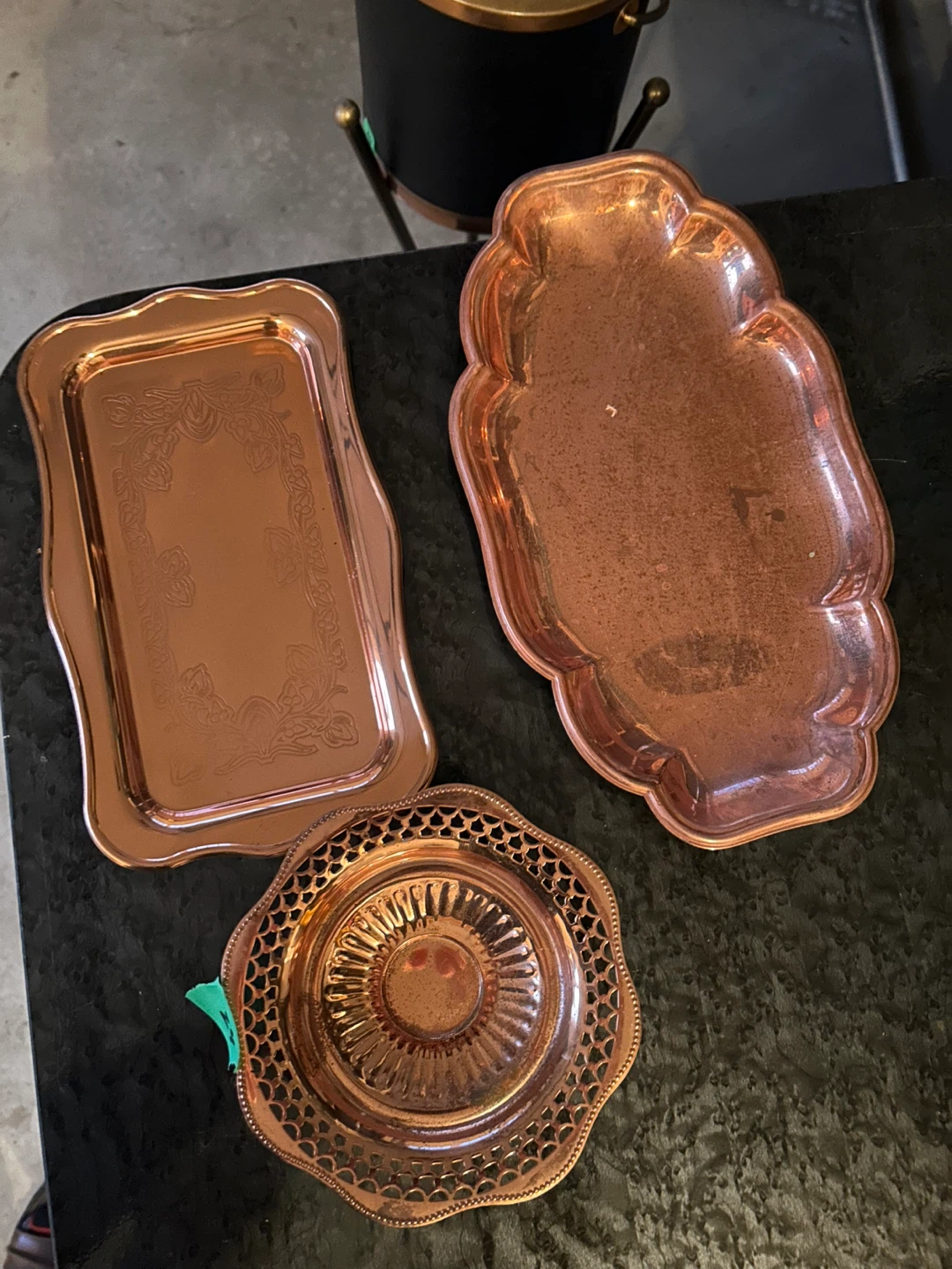 Set of 3 Copper Trays - photo 2